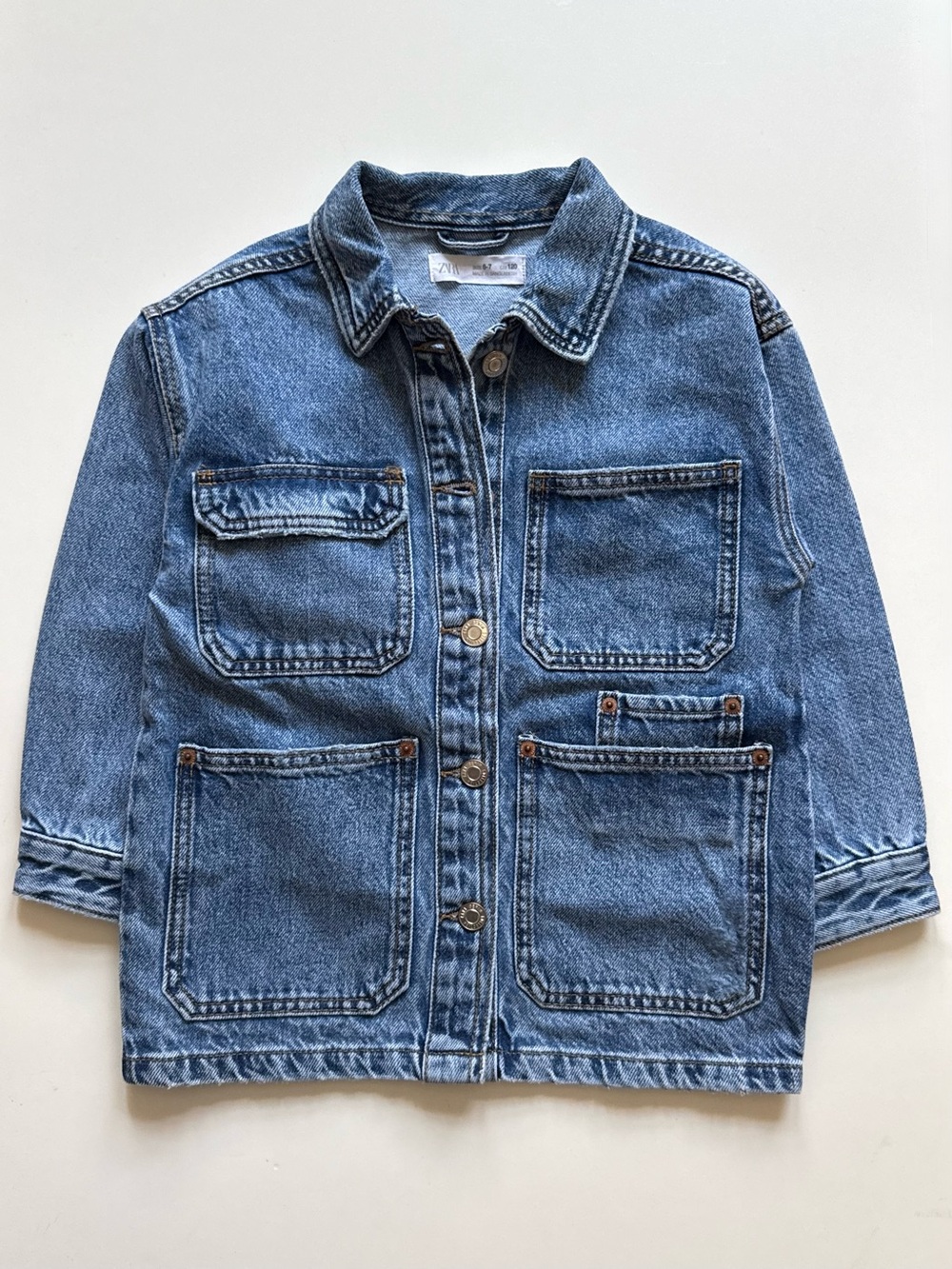 Zara Kids Denim Blue Shacket - Size 6-7